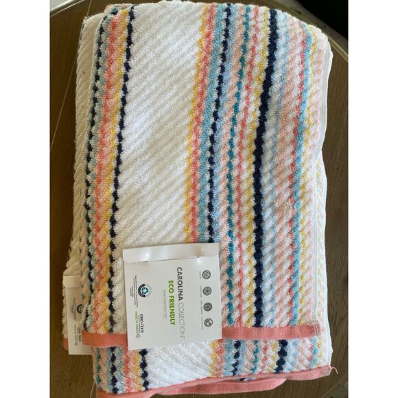 New Carolina collection set of 2 bath towels, candy twill - Picture 1 of 5